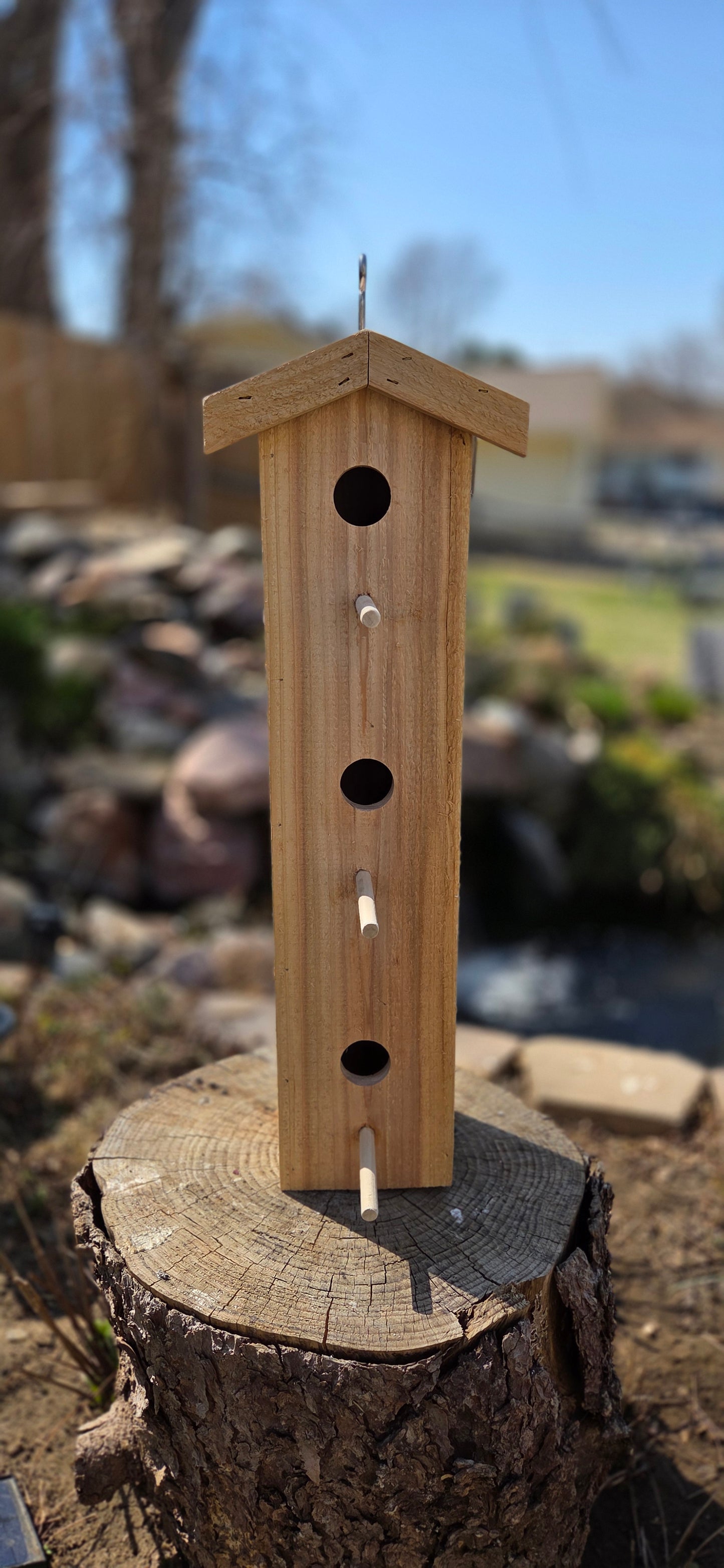 Tall Boy 3 Level Birdhouse